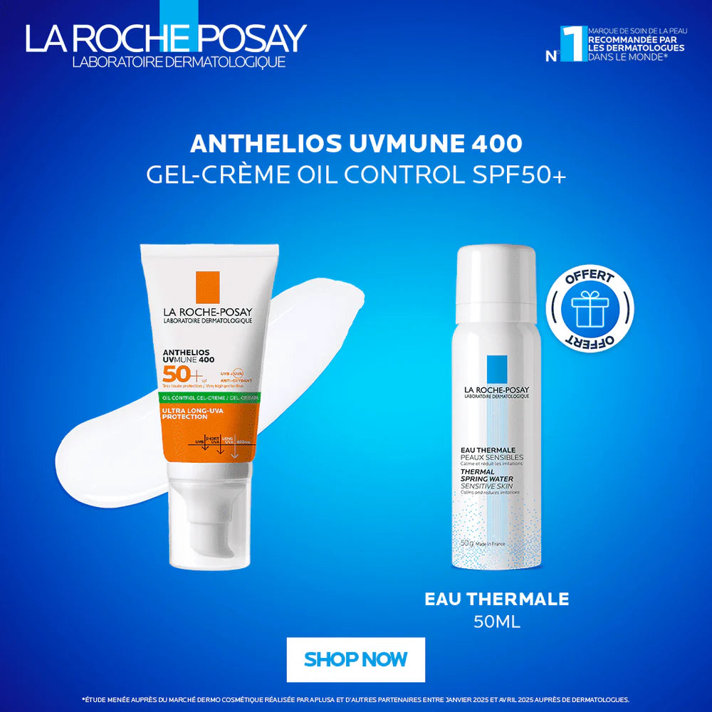 LA ROCHE-POSAY ANTHELIOS UVMUNE 400 OIL CONTROL INVISIBLE SPF50+ 50 ML = EAU THERMALE 50 ML OFFERTE